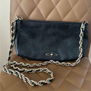 Elliot Lucca Snakeskin Chain Shoulder Bag
